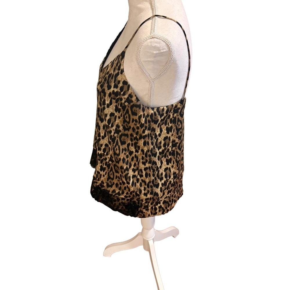 ZARA Basic Satin Leopard Print Layered Camisole Medium - Picture 3 of 12